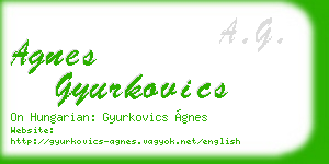 agnes gyurkovics business card